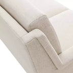 Sofá de tela Chesapeake negro/beige - Modway: Tapicería de poliéster, Estructura de metal, Estilo moderno, 3 plazas