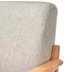 Lifestorey Beaumont - Sillón decorativo con estructura de madera maciza tapizado, natural/beige