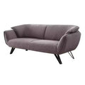 78" Dalya Sofa Gray Linen - Acme Furniture: Velvet Upholstery, Includes 2 Accent Pillows