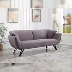Sofá Dalya de 78" de Lino Gris - Acme Furniture: Tapicería de Terciopelo, Incluye 2 Cojines Decorativos