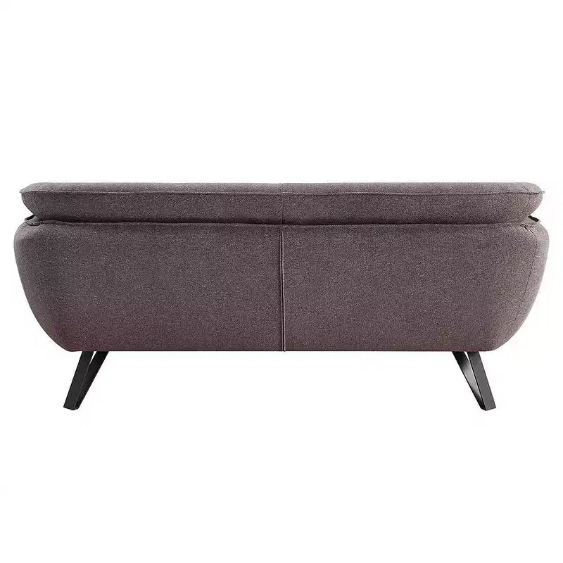 Sofá Dalya de 78" de Lino Gris - Acme Furniture: Tapicería de Terciopelo, Incluye 2 Cojines Decorativos