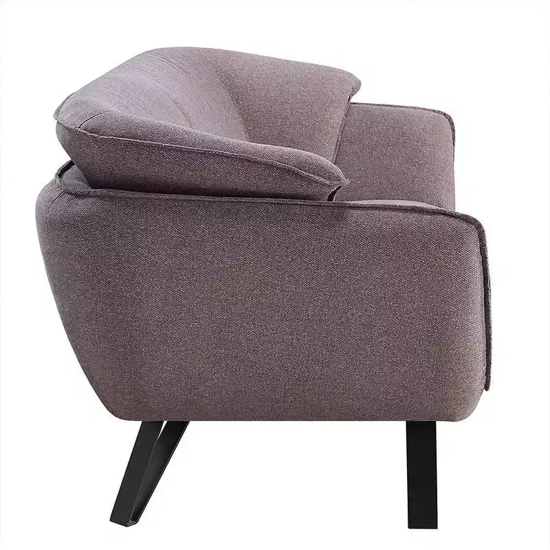 Sofá Dalya de 78" de Lino Gris - Acme Furniture: Tapicería de Terciopelo, Incluye 2 Cojines Decorativos