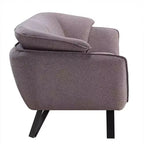 Sofá Dalya de 78" de Lino Gris - Acme Furniture: Tapicería de Terciopelo, Incluye 2 Cojines Decorativos