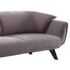 Sofá Dalya de 78" de Lino Gris - Acme Furniture: Tapicería de Terciopelo, Incluye 2 Cojines Decorativos
