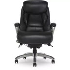 Silla de oficina ejecutiva Serta Works con tecnología Smart Layers gris Opportunity: piel unida ergonómica, altura ajustable, capacidad de 124,7 kg
