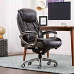 Silla de oficina ejecutiva Serta Works con tecnología Smart Layers gris Opportunity: piel unida ergonómica, altura ajustable, capacidad de 124,7 kg