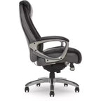 Silla de oficina ejecutiva Serta Works con tecnología Smart Layers gris Opportunity: piel unida ergonómica, altura ajustable, capacidad de 124,7 kg