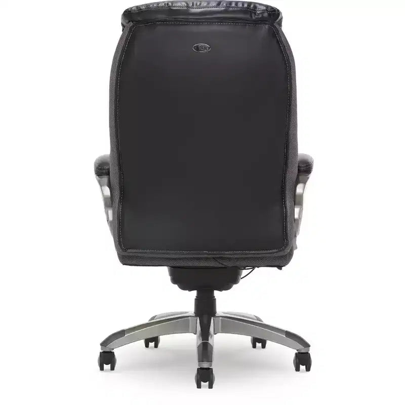 Silla de oficina ejecutiva Serta Works con tecnología Smart Layers gris Opportunity: piel unida ergonómica, altura ajustable, capacidad de 124,7 kg
