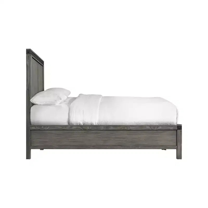 Juego de dormitorio de 6 piezas King Montauk Panel Gris - Picket House Furnishings: Incluye cómoda, sinfonier y mesita de noche