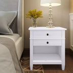 Mesita de Noche de Madera Maciza Sterling de 24" Blanca - WyndenHall
