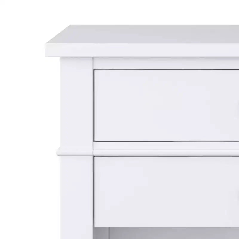 Mesita de Noche de Madera Maciza Sterling de 24" Blanca - WyndenHall