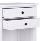 Mesita de Noche de Madera Maciza Sterling de 24" Blanca - WyndenHall