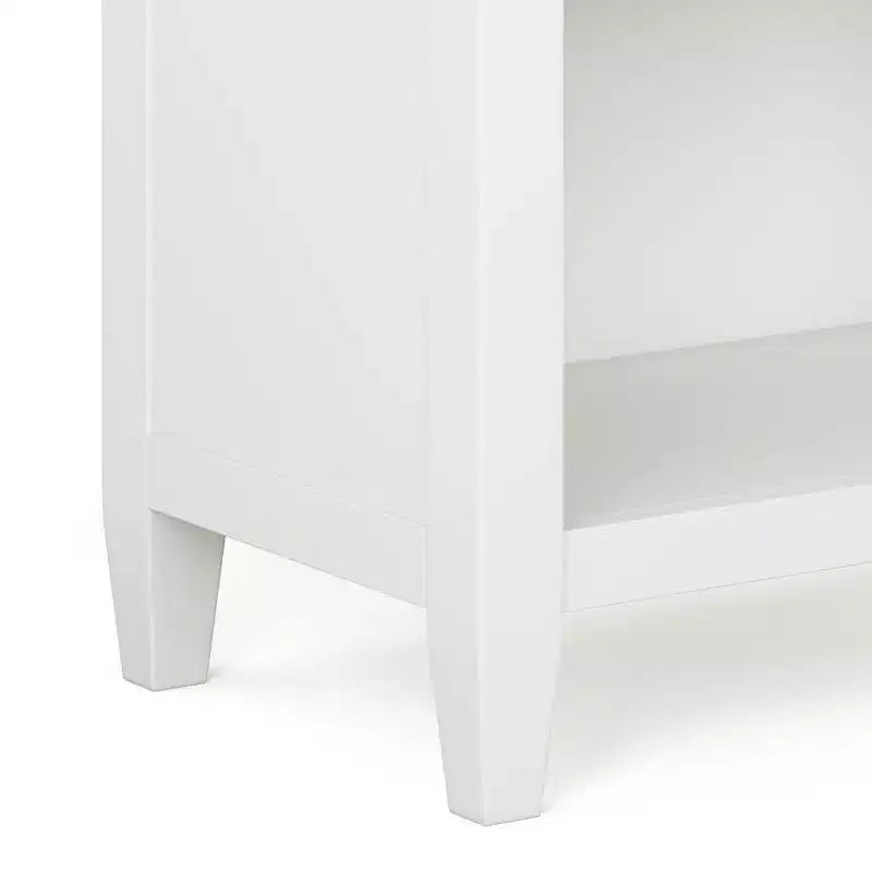 Mesita de Noche de Madera Maciza Sterling de 24" Blanca - WyndenHall