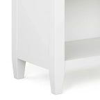 Mesita de Noche de Madera Maciza Sterling de 24" Blanca - WyndenHall