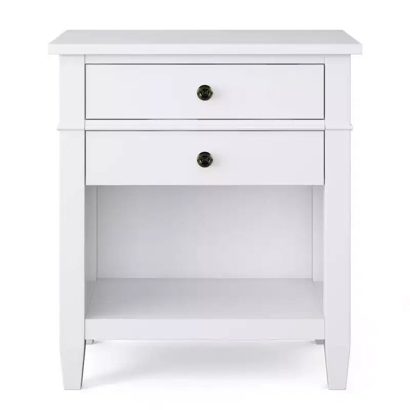 Mesita de Noche de Madera Maciza Sterling de 24" Blanca - WyndenHall