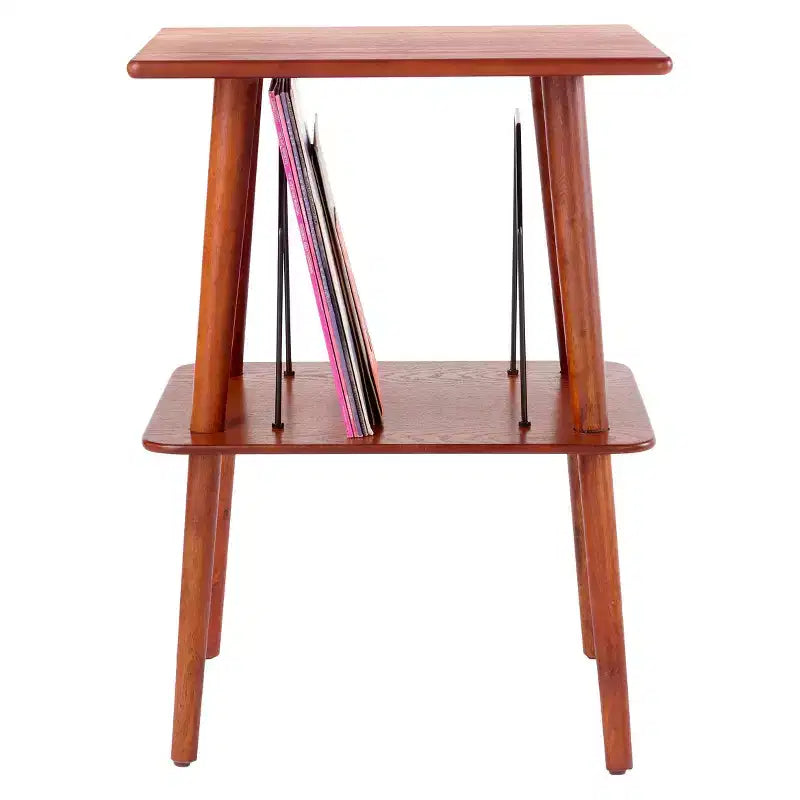 Mueble de entretenimiento Manchester Crosley: tocadiscos de madera dura y mueble de almacenamiento para revistas