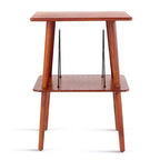 Mueble de entretenimiento Manchester Crosley: tocadiscos de madera dura y mueble de almacenamiento para revistas