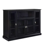 Breighton Home 60" Summit Highboy TV Stand with Storage Cabinets and Shelves Black