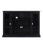 Breighton Home Mueble para TV Highboy Summit de 60" con armarios de almacenamiento y estantes negro