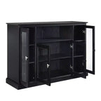 Breighton Home Mueble para TV Highboy Summit de 60" con armarios de almacenamiento y estantes negro