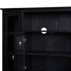 Breighton Home Mueble para TV Highboy Summit de 60" con armarios de almacenamiento y estantes negro