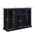 Breighton Home Mueble para TV Highboy Summit de 60" con armarios de almacenamiento y estantes negro