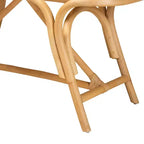 Baxton Studio Septa Banco decorativo de ratán, marrón natural: Muebles de interior, no requiere montaje, limpiar las manchas