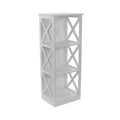40" Contemporary 3 Tier Wooden Shelf White - Olivia & May: Indoor MDF Storage, No Assembly, Traditional Style