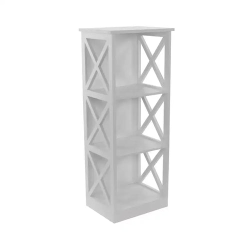 40" Contemporary 3 Tier Wooden Shelf White - Olivia & May: Indoor MDF Storage, No Assembly, Traditional Style
