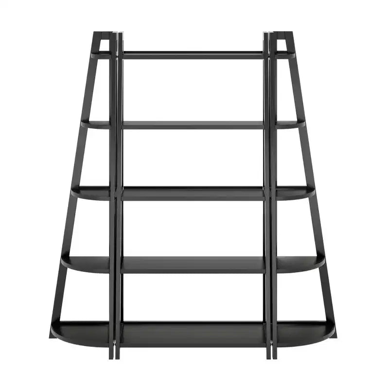 Juego de estanterías Adam de 3 piezas de 58,03" Winsome negro: estilo transicional, madera compuesta, 15 estantes, herramientas de montaje incluidas