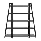 Juego de estanterías Adam de 3 piezas de 58,03" Winsome negro: estilo transicional, madera compuesta, 15 estantes, herramientas de montaje incluidas