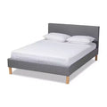 King Aneta Platform Bed Gray - Baxton Studio
