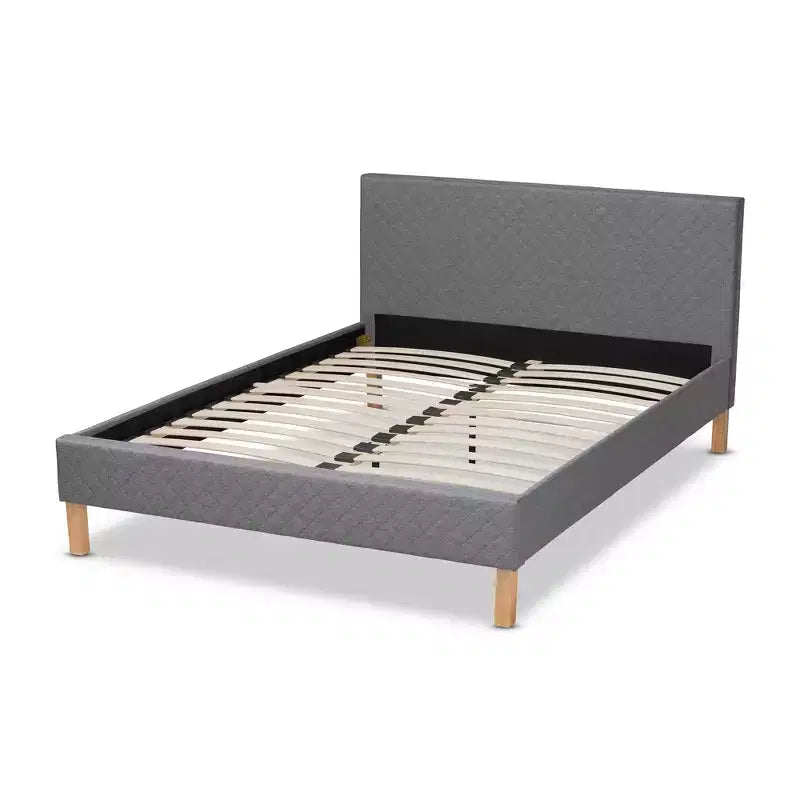 Cama plataforma King Aneta gris - Baxton Studio