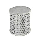 Mesa auxiliar Samir Alabaster: Steve Silver Co., no requiere montaje, parte superior tipo bandeja, madera, blanco brezo