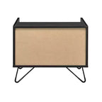 Mesa auxiliar Melkree de 21" con acabado roble/negro - Acme Furniture: Aspecto industrial, cajón de almacenamiento
