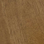 Mesa de centro Blaze Triangular de madera, color café claro: Moderna de mediados de siglo, acabado de olmo, base cruzada única
