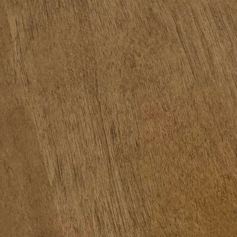 Mesa de centro Blaze Triangular de madera, color café claro: Moderna de mediados de siglo, acabado de olmo, base cruzada única