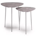 2pc Greene Metal Nesting Tables Nickel - WyndenHall