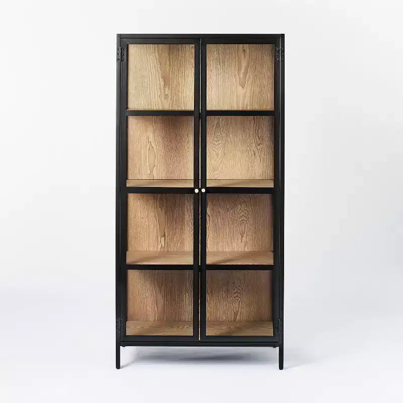 Vitrina de cristal Crystal Cove de 60" negra - Threshold™ diseñada con Studio McGee