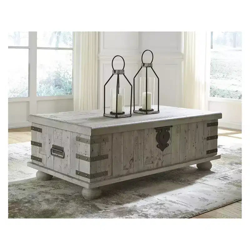 Mesa de centro elevable Carynhurst blanca - Diseño exclusivo de Ashley