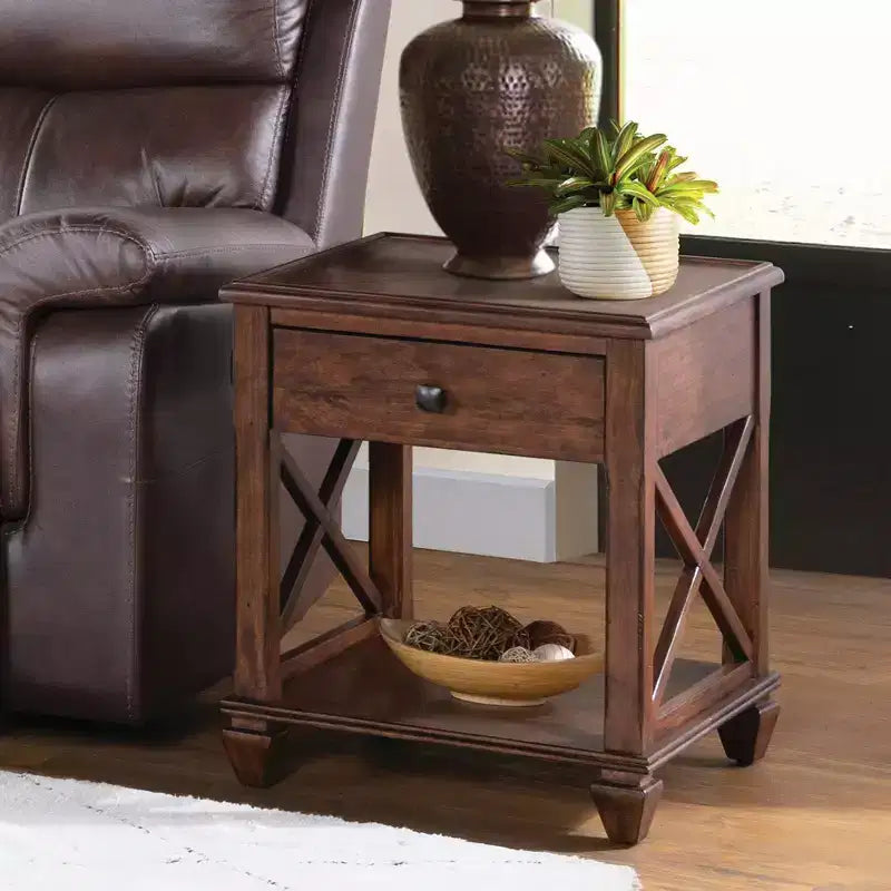 Juego de sala Bridgton de 3 piezas de madera de Alaterre Furniture: Muebles de pino, Tinte de cerezo