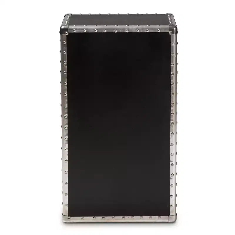 Cosette Metal Floral Accent Cabinet Silver - Baxton Studio: Baúl Universal de Almacenamiento, 28" de Alto