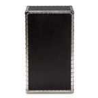 Cosette Metal Floral Accent Cabinet Silver - Baxton Studio: Baúl Universal de Almacenamiento, 28" de Alto