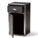 Cosette Metal Floral Accent Cabinet Silver - Baxton Studio: Baúl Universal de Almacenamiento, 28" de Alto
