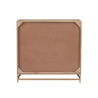 Mueble con puerta corredera de caña natural Gordon Transitional con 1 estante y base de metal dorado - Powell