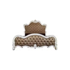 Cama de matrimonio Eastern King de 99" Versailles II con tachuelas y cabecero capitoné - Acme Furniture