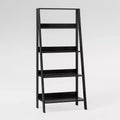 55 Thatcher Transitional Wood 4 Shelf Ladder Bookshelf - Saracina Home