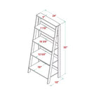 Estantería de escalera de 4 estantes de madera de transición Thatcher 55 - Saracina Home