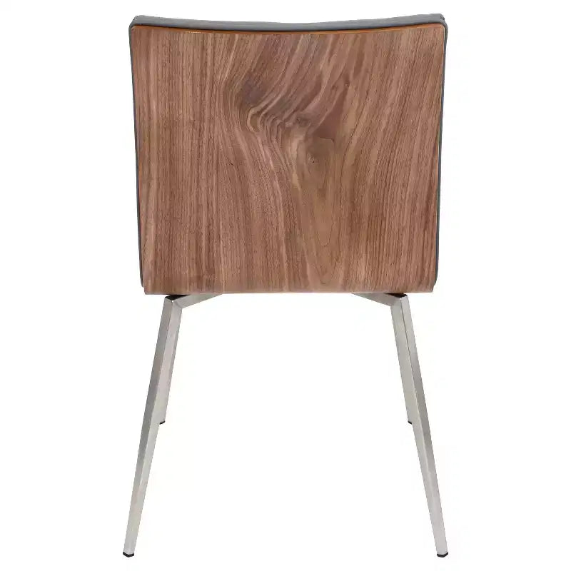 Juego de 2 sillas de comedor Mason giratorias de madera de nogal modernas - Lumisource