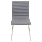 Juego de 2 sillas de comedor Mason giratorias de madera de nogal modernas - Lumisource